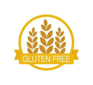 Flat illustration on white backdrop. Quality set. Flat gluten free. Vector Stock Illustration