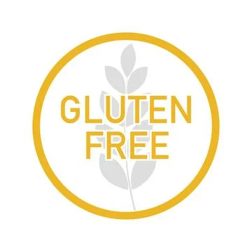 Flat illustration on white backdrop. Quality set. Flat gluten free. Vector Stock Illustration