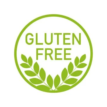 Flat illustration on white backdrop. Quality set. Flat gluten free. Vector Stock Illustration
