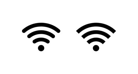 Flat illustration of wifi vector icon isolated on white background Stock Illustration