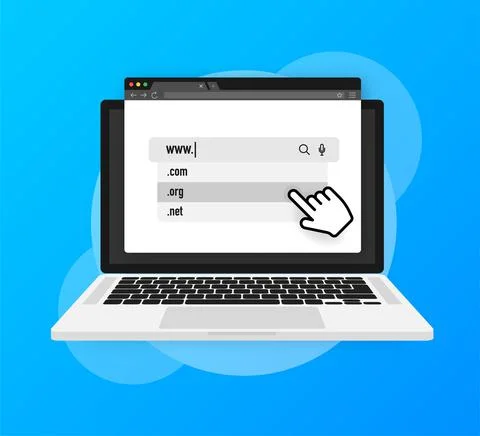 Flat illustration with www org. Web design isometric concept. Illustration 库存插图