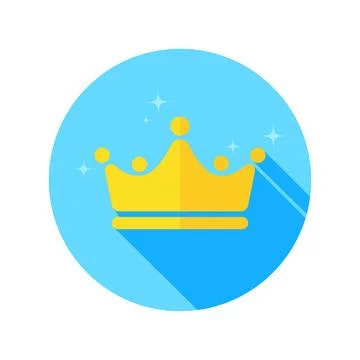 Flat image on a blue background on the theme of a web element, crown icon in  스톡 일러스트