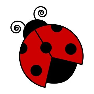 Flat image of a ladybug. Vector illustration. Stock Illustration