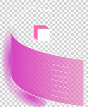 Flat infographic is showing curved arc, 3D cube and gradient ribbon on Stock Illustration