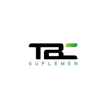 Flat initial TB SUPLEMEN healthy green logo design Stock Illustration
