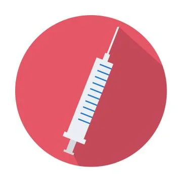 Flat injection icon vector illustration on color background Stock Illustration