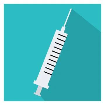 Flat injection icon vector illustration on color background Stock Illustration