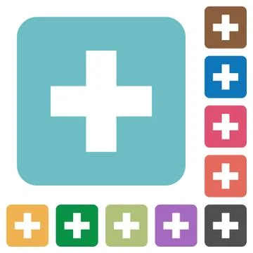 Flat insert icons Stock Illustration