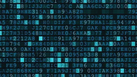 Flat internal computer number, digital machine code binary symbols background Stock Footage 116349456