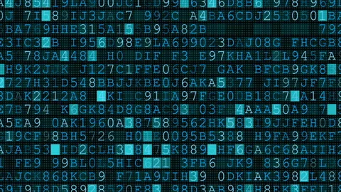 Flat internal computer number, digital machine code binary symbols background Stock Footage 116353644
