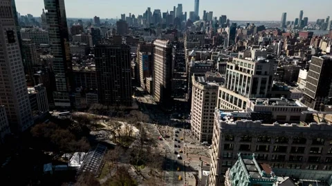 FLAT IRON AND MANHATTEN INTERSECTION Stockbeeldmateriaal 237183911