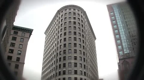 Flat Iron Building- Fish Eye/ Wide Angle Stock Footage 10684185
