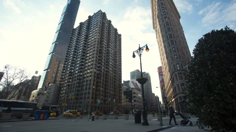 Flat Iron Timlapse Video stock 49748164