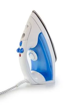 Flat iron on white Stock Photos