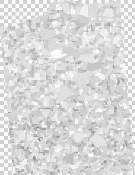 Flat irregular sheet is floating on transparent background, featuring terrazzo Stock Illustration
