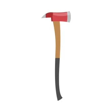 Flat isolated vector illustration of fire axe icon Stock Illustration