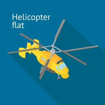 Flat isometric helicopter vector illustration Flat isometric helicopter ve... Stock Photos