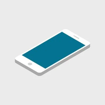 Flat isometric infographic phone Stock Illustration