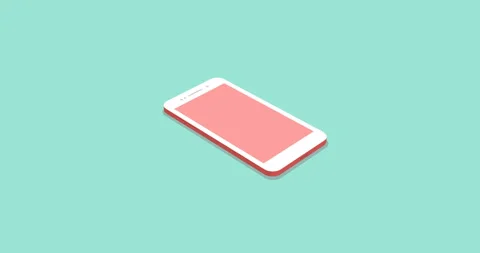 Flat isometric smartphone with app icons set Stock Footage 101489747