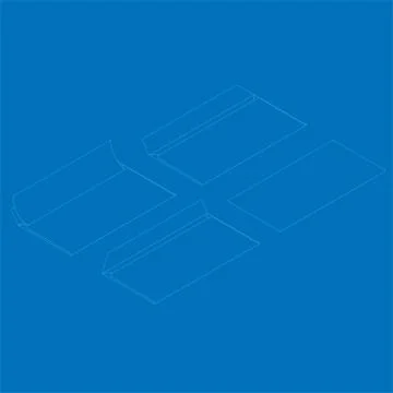 Flat isometric vector illustration of blank paper envelopes . Stock-Illustration