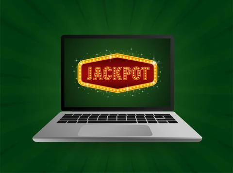 Flat jackpot light for game background design. Glow light effect. Vector Illustrazione stock