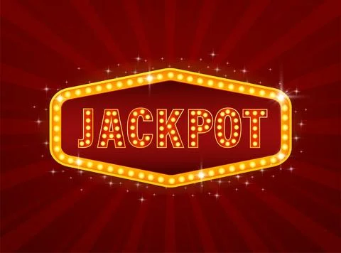 Flat jackpot light for game background design. Glow light effect. Vector Stock Illustration
