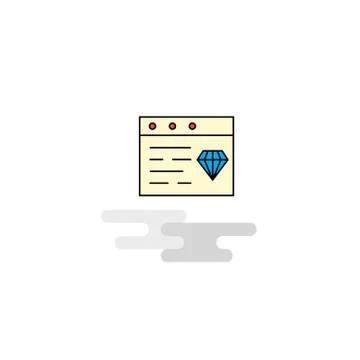 Flat  jewellery on website Icon. Vector イラスト素材