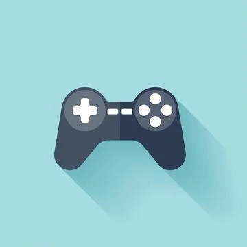 Flat joystick icon vector illustration. Stock Illustration