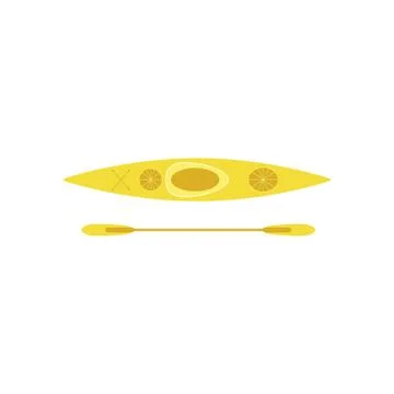 Flat kayak icon Stock Illustration