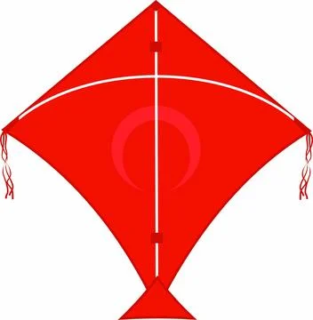 Flat Kite clipart with fully editable eps file Stock Illustration