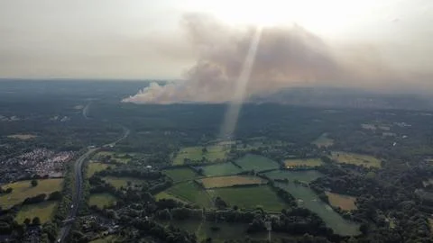 Flat Land with Fire 스톡 사진