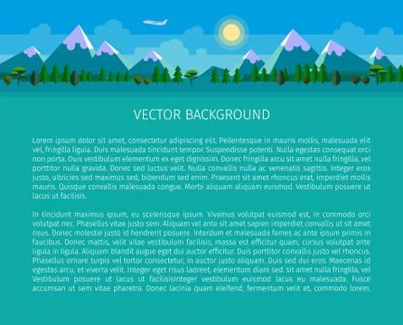 Flat landscape background. Stock Illustration
