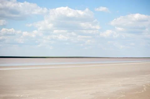 The flat landscape cloudy Stock Photos