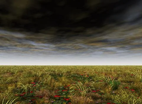 Flat landscape Stock Illustration