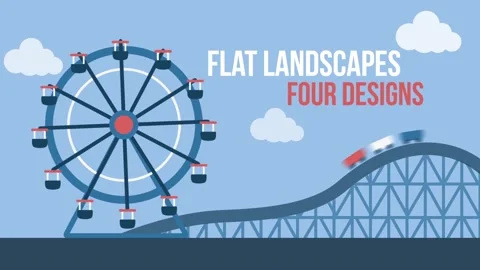 Flat Landscapes Stock After Effects