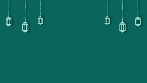 FLAT LANTERNS SET ON BLUE 스톡 동영상 261125507