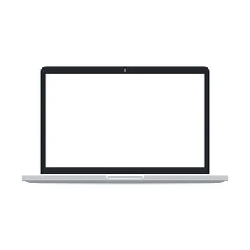 Flat laptop template Stock Illustration
