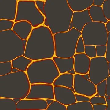 Flat lava or fire texture seamless background for wallpaper. Stock Illustration