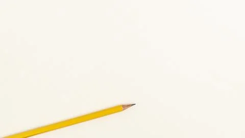 Flat lay back school pencil Stock Photos