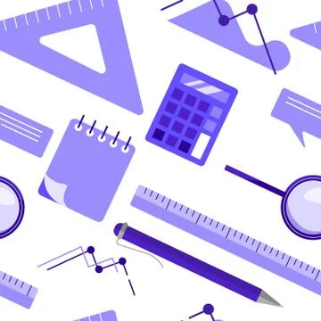 Flat lay business seamless pattern vector illustration Stock Illustration