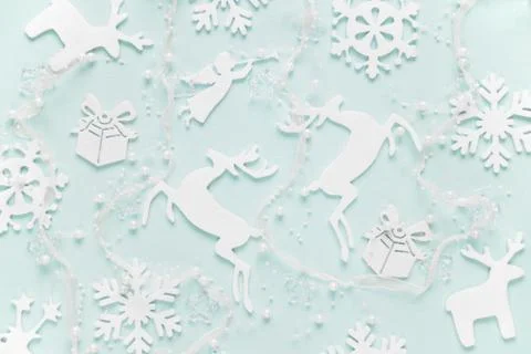 Flat lay Christmas composition Stock Photos