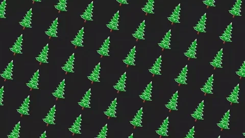Flat lay christmas tree with decoration balls, bulbs, tinsel 스톡 동영상 308061649