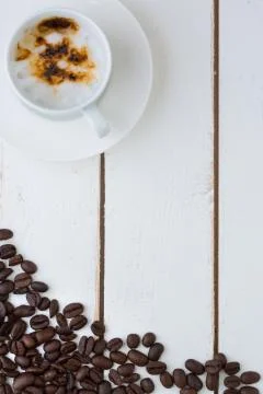 Flat Lay Coffee table Foto stock