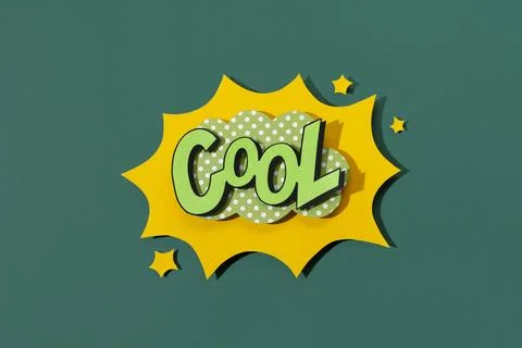 Flat lay comics speech bubble arrangement. Retro comics speech bubble Stock Photos