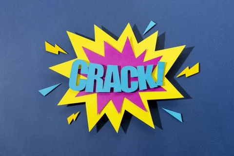 Flat lay comics speech bubble arrangement. Retro comics speech bubble Stockfoto's