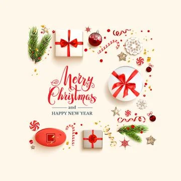 Flat lay composition Stock Illustration