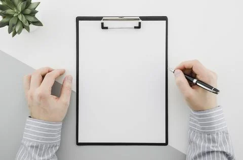 Flat lay concept clipboard. High quality photo Stock Photos