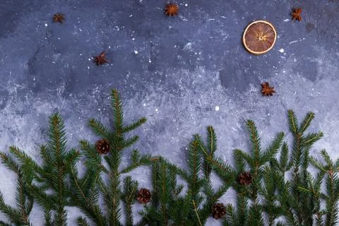 Flat lay, copy space. Christmas card. Craft from a child. Фото