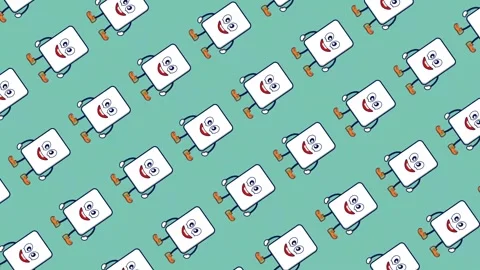 Flat lay cute smilling character paper with expression with orange shoes 스톡 동영상 308061788