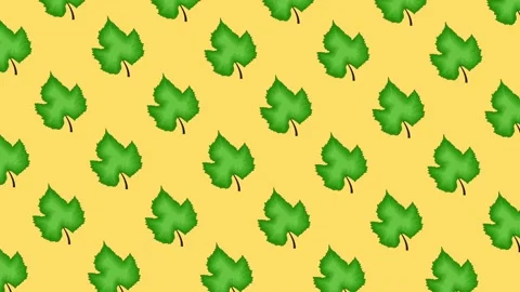Flat lay green fresh grape leaf icon illustration animation 動画素材 308061885